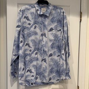 Tommy Bahama Blue Tropical Print Men's Shirt